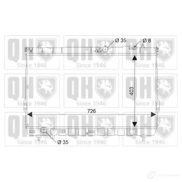 Радиатор охлаждения двигателя QUINTON HAZELL 670804 5050438007060 qer2194 OZL L84U