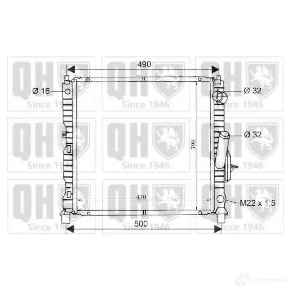 Радиатор охлаждения двигателя QUINTON HAZELL NF6X KT 670247 5016593397910 qer1552