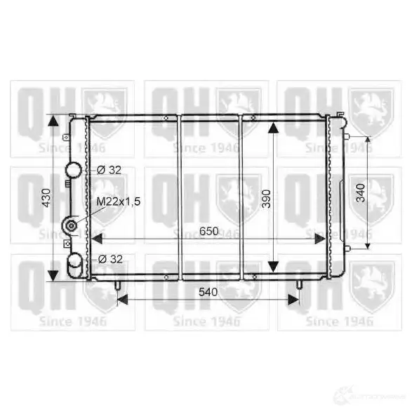 Радиатор охлаждения двигателя QUINTON HAZELL qer2019 8 CPSE 5016594018425 670635