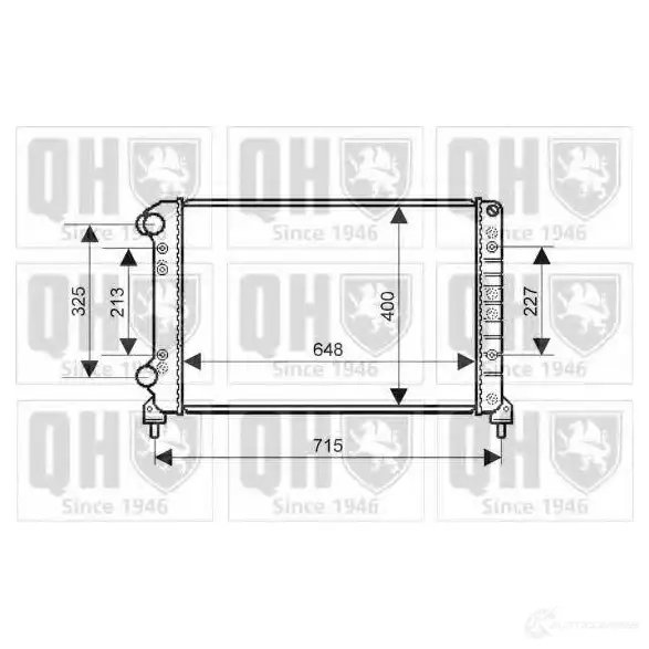 Радиатор охлаждения двигателя QUINTON HAZELL 670764 JJNZ7 J qer2153 5050438006650