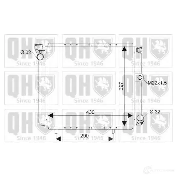 Радиатор охлаждения двигателя QUINTON HAZELL SANQ NW qer1882 670503 5016593553682