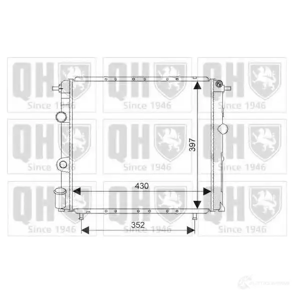 Радиатор охлаждения двигателя QUINTON HAZELL 670034 5016593370678 G 0SLMIC qer1312