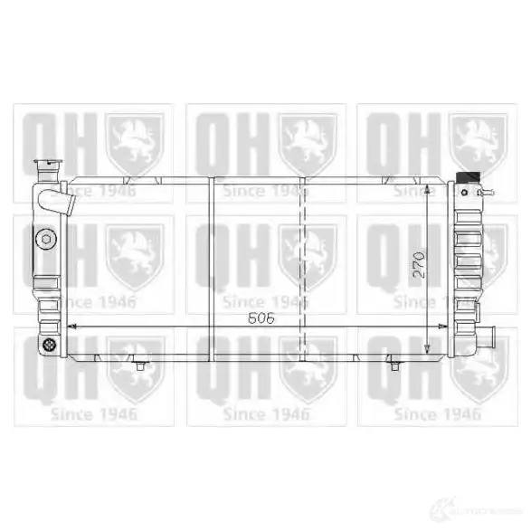 Радиатор охлаждения двигателя QUINTON HAZELL qer1288 CH AQ5F 670015 5016593370449