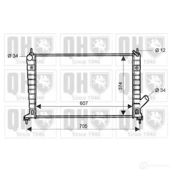 Радиатор охлаждения двигателя QUINTON HAZELL 670606 3328410000593 W7 031 qer1988 изображение 0