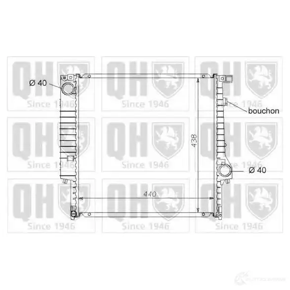 Радиатор охлаждения двигателя QUINTON HAZELL EV5YY3 T qer1580 5016593550919 670273