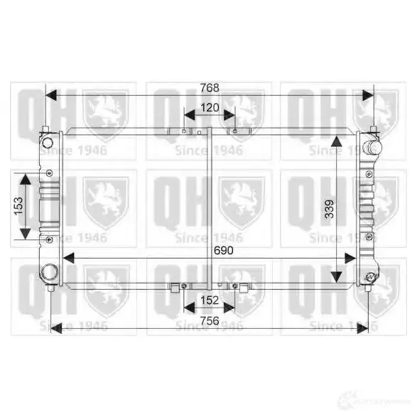 Радиатор охлаждения двигателя QUINTON HAZELL qer1170 5016593369429 669926 N1YC SY