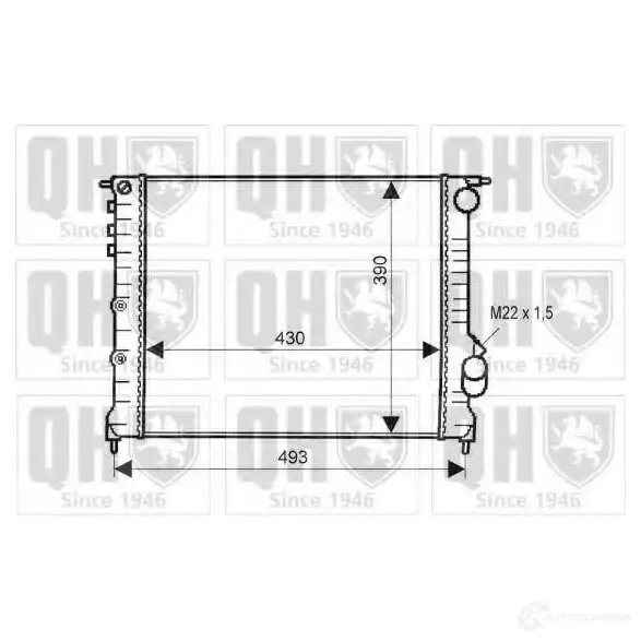 Радиатор охлаждения двигателя QUINTON HAZELL 670036 5016593370708 qer1314 ROVY6J D