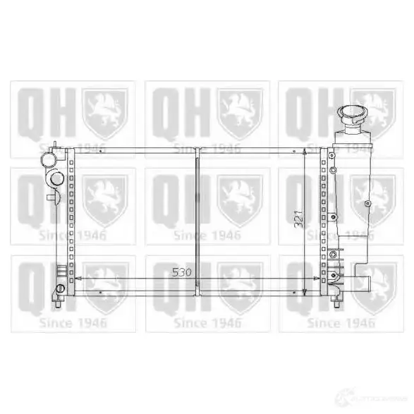 Радиатор охлаждения двигателя QUINTON HAZELL GAG8K X5 669998 5016593370265 qer1270