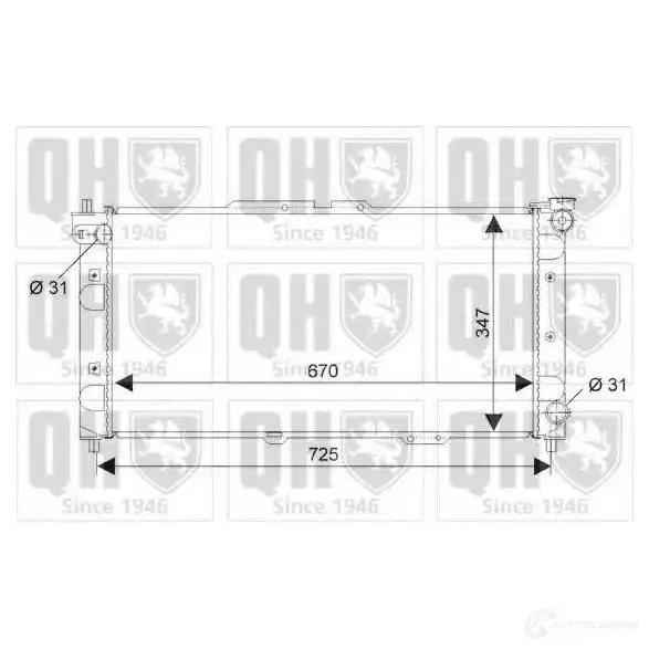 Радиатор охлаждения двигателя QUINTON HAZELL 5016594017947 670565 qer1944 1 0DUGAT