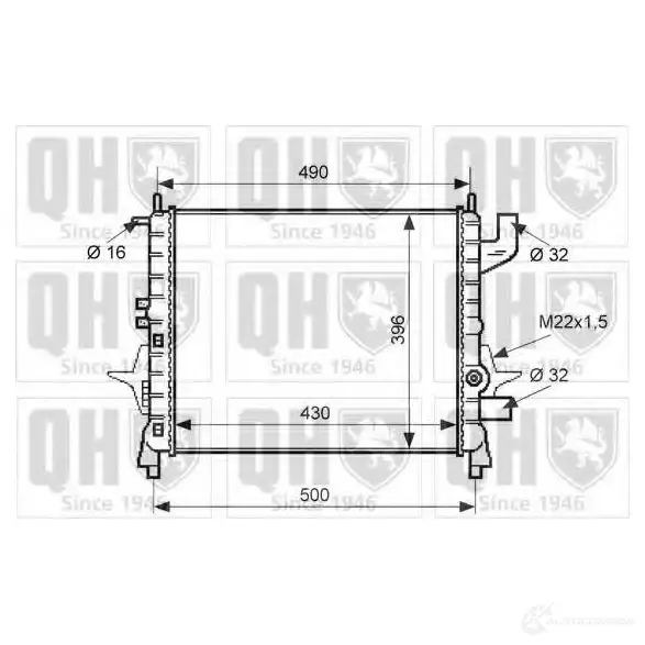 Радиатор охлаждения двигателя QUINTON HAZELL 5016593984578 670508 0 WFRM qer1887