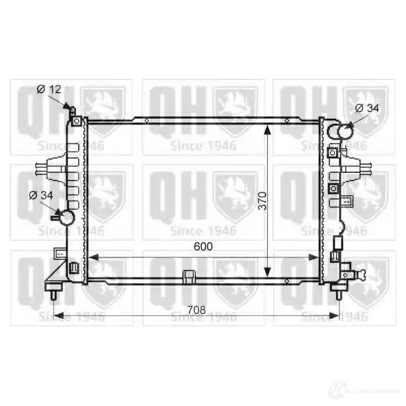 Радиатор охлаждения двигателя QUINTON HAZELL B QQM3 671076 qer2466 5050438134551 изображение 0