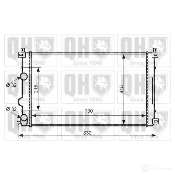 Радиатор охлаждения двигателя QUINTON HAZELL 670909 5050438008111 IN61 43 qer2299
