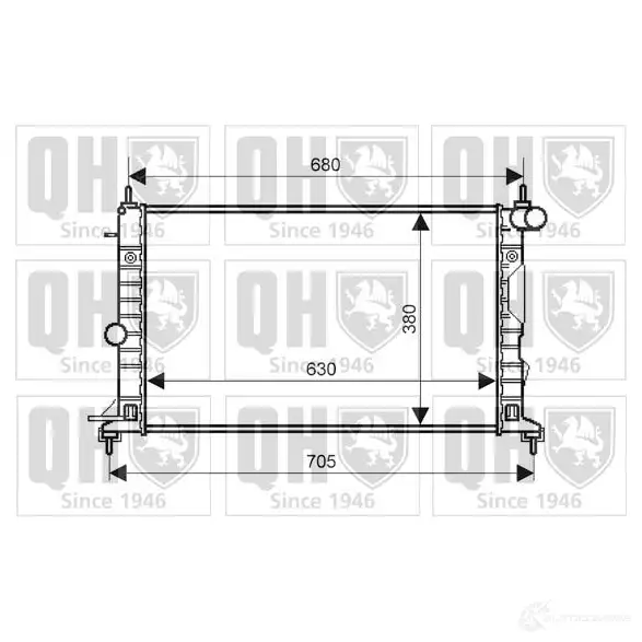Радиатор охлаждения двигателя QUINTON HAZELL 5050438007817 670879 4K5 V4I qer2269