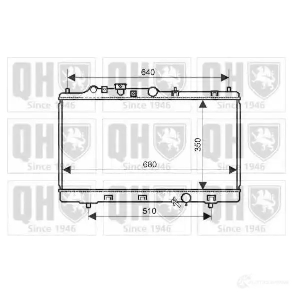 Радиатор охлаждения двигателя QUINTON HAZELL 5050438007336 qer2221 670831 Y1 AKW2 изображение 0