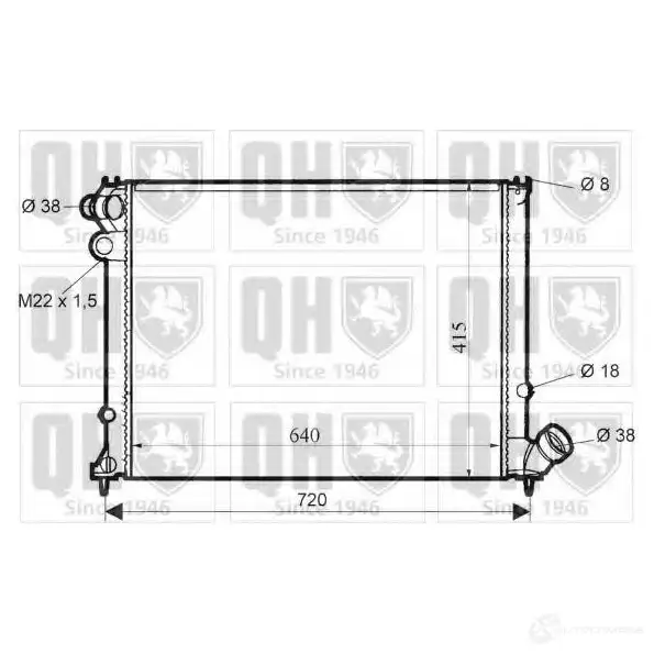 Радиатор охлаждения двигателя QUINTON HAZELL P34 R17 5016593397736 qer1534 670230