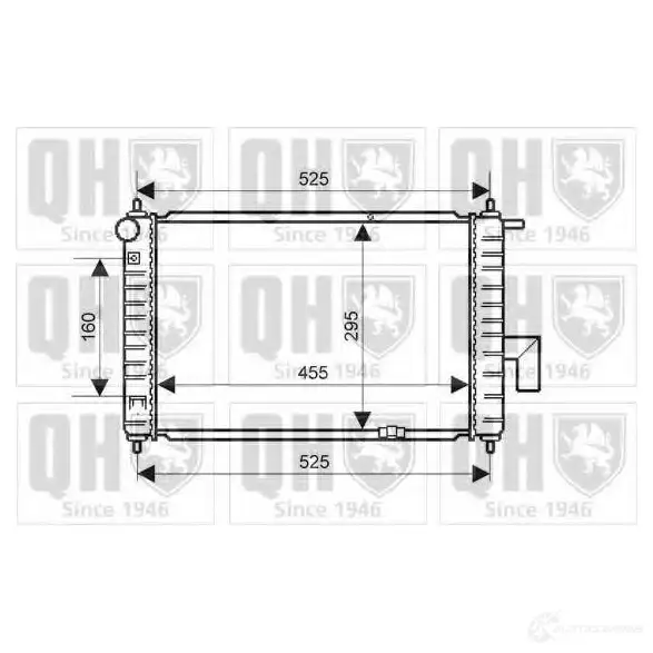 Радиатор охлаждения двигателя QUINTON HAZELL 5050438006438 qer2131 D75 H5K 670742