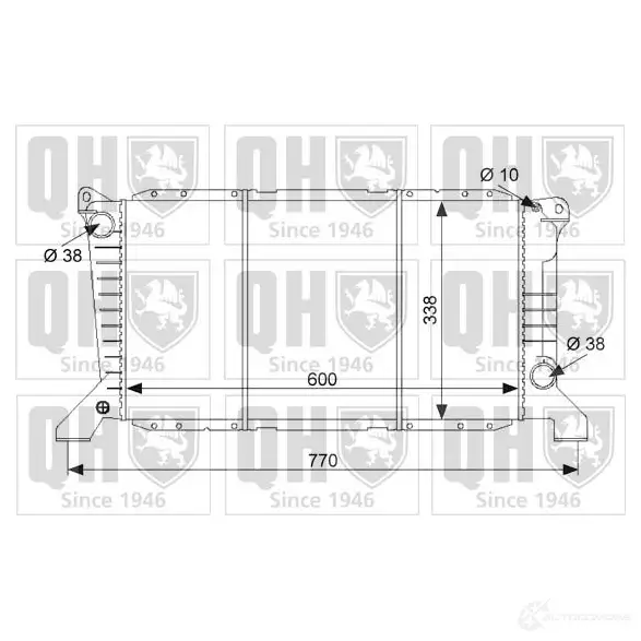 Радиатор охлаждения двигателя QUINTON HAZELL 5016593551527 5MF1 1 670332 qer1653