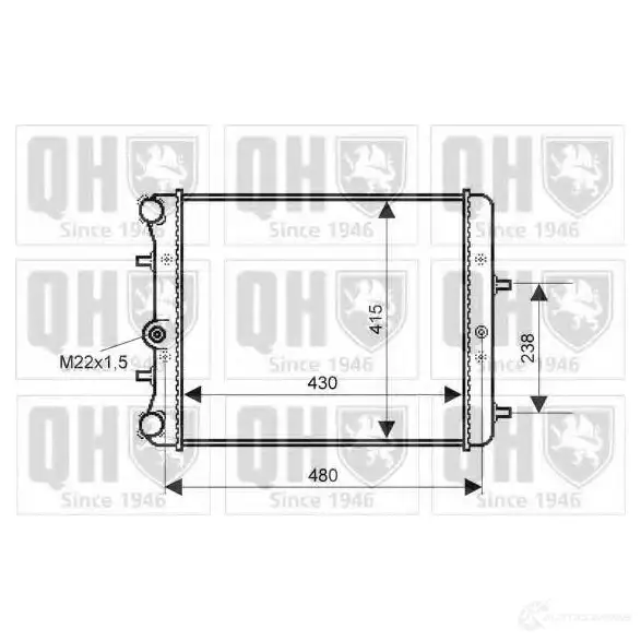 Радиатор охлаждения двигателя QUINTON HAZELL 670954 qer2344 5050438008562 KN 4JQ изображение 0