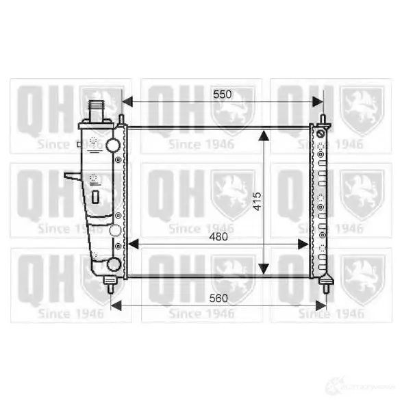 Радиатор охлаждения двигателя QUINTON HAZELL 670660 qer2044 5016594019101 APAL T