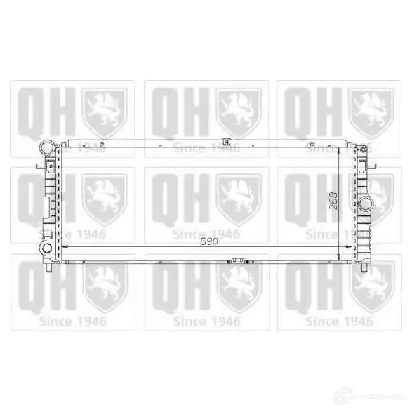 Радиатор охлаждения двигателя QUINTON HAZELL 5016593369894 VKTDG 1P qer1229 669961