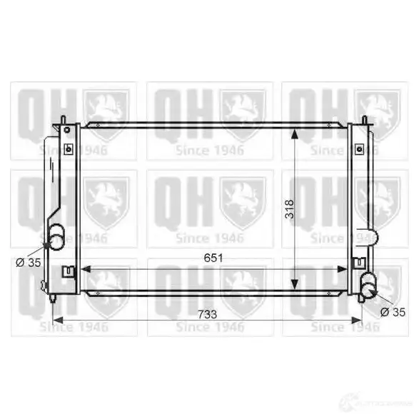Радиатор охлаждения двигателя QUINTON HAZELL D4 E0HJJ qer2325 5050438008371 670935