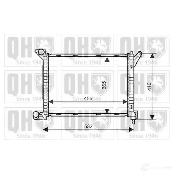 Радиатор охлаждения двигателя QUINTON HAZELL XD 69T qer2252 670862 5050438007640