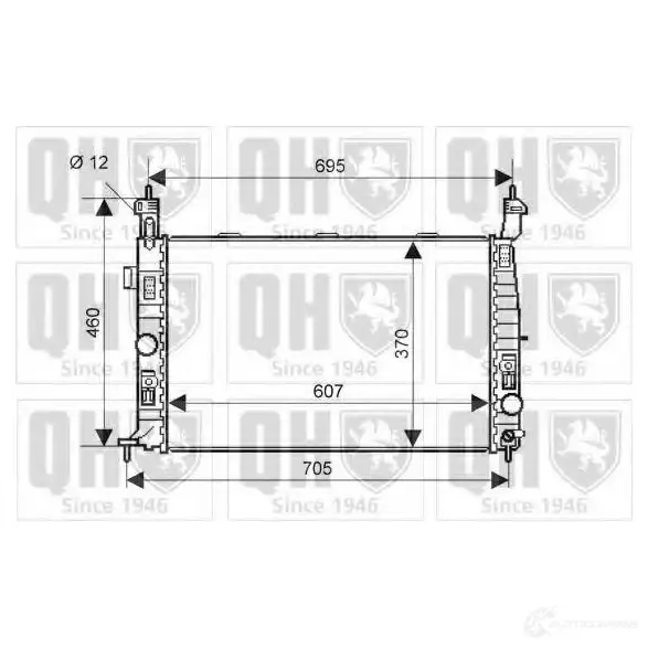 Радиатор охлаждения двигателя QUINTON HAZELL qer2273 5050438007855 2WIP SI 670883