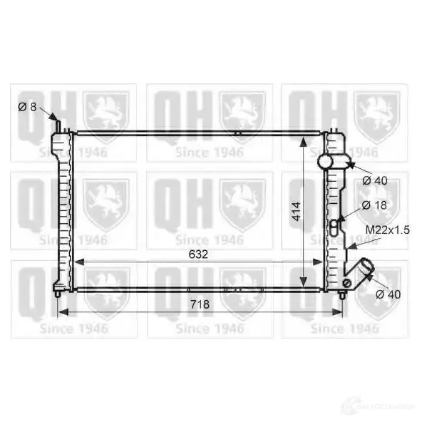 Радиатор охлаждения двигателя QUINTON HAZELL qer1815 Y1J HZ 670452 5016593553071