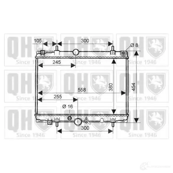 Радиатор охлаждения двигателя QUINTON HAZELL 670667 5016594019170 qer2051 33Q Q6
