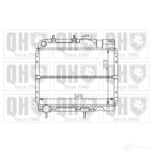 Радиатор охлаждения двигателя QUINTON HAZELL E FEUM 670068 qer1354 5016593371095