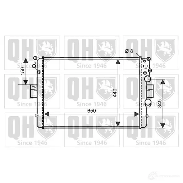 Радиатор охлаждения двигателя QUINTON HAZELL 7 TVXAB qer2204 5050438007169 670814