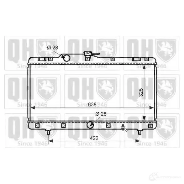 Радиатор охлаждения двигателя QUINTON HAZELL 671120 5050438134995 qer2510 UXXDN D