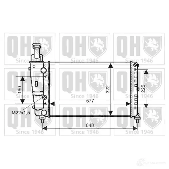 Радиатор охлаждения двигателя QUINTON HAZELL 5050438006810 UKY 629G qer2169 670780