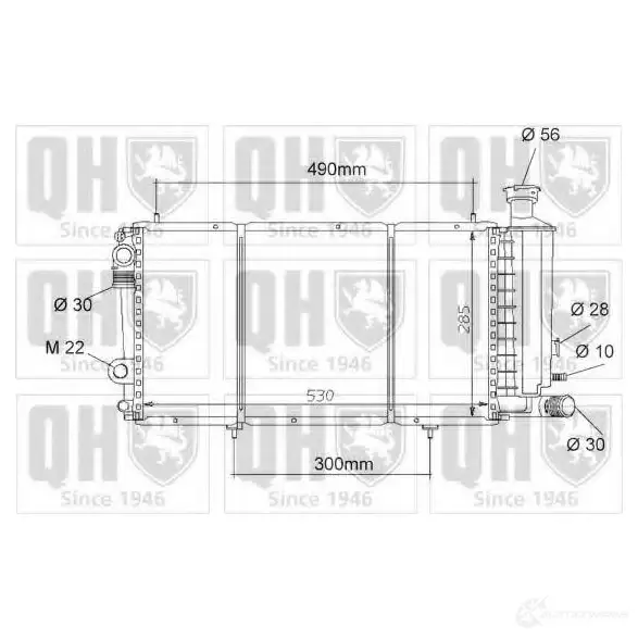 Радиатор охлаждения двигателя QUINTON HAZELL 5016593368217 KCK QE 669828 qer1039