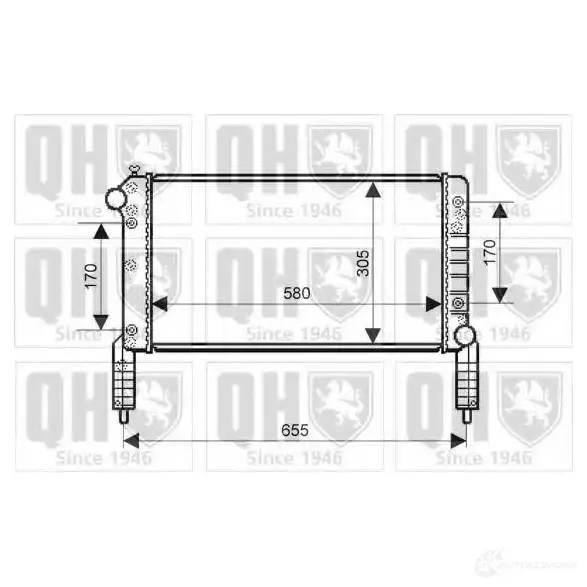 Радиатор охлаждения двигателя QUINTON HAZELL qer2152 IWG HP 5050438006643 670763