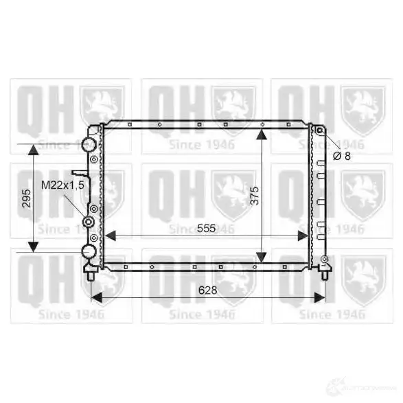 Радиатор охлаждения двигателя QUINTON HAZELL 5050438006742 670773 qer2162 I IGXSO7