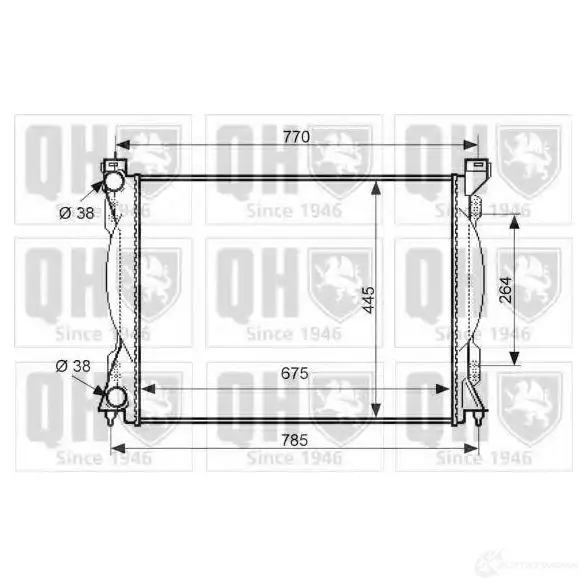 Радиатор охлаждения двигателя QUINTON HAZELL qer2531 V O8PH 5050438135206 671141 изображение 0