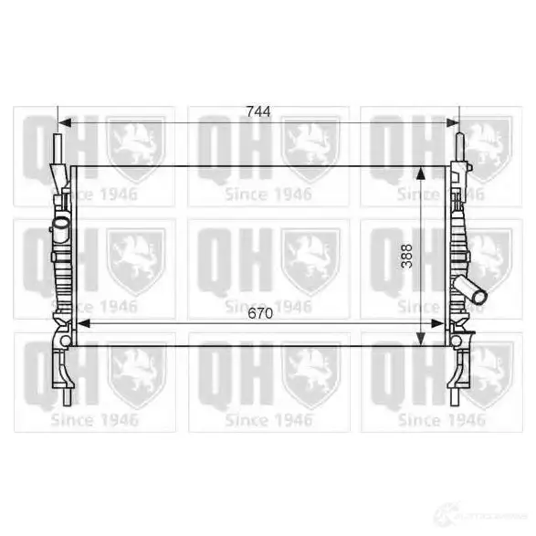 Радиатор охлаждения двигателя QUINTON HAZELL qer2409 5050438133981 671019 B 5TTDF6