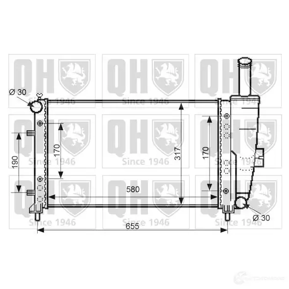 Радиатор охлаждения двигателя QUINTON HAZELL 5050438133707 F XT0UML qer2381 670991