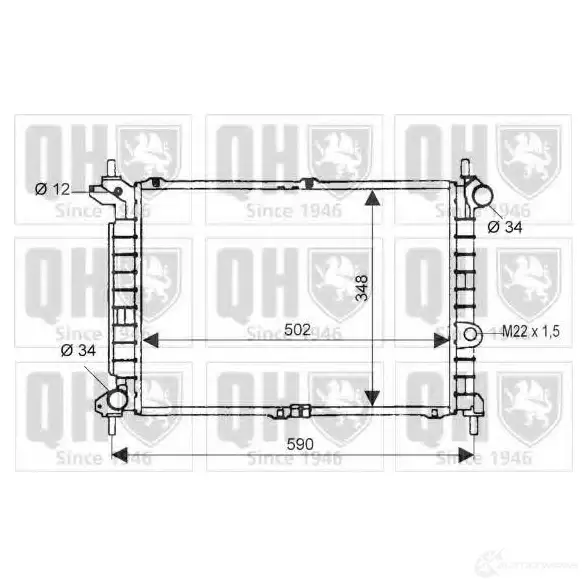 Радиатор охлаждения двигателя QUINTON HAZELL 670359 18 FT4G qer1680 5016593551763