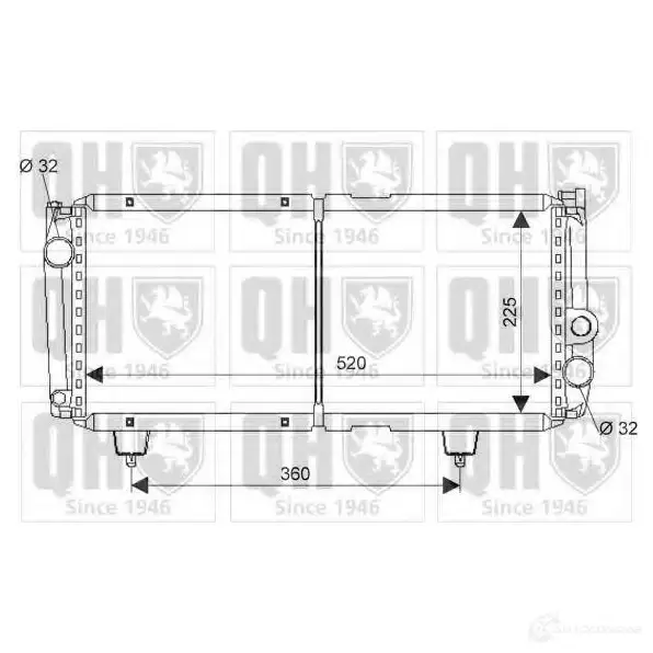 Радиатор охлаждения двигателя QUINTON HAZELL 670008 5016593370364 YU UJID qer1281