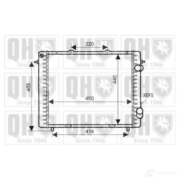 Радиатор охлаждения двигателя QUINTON HAZELL 670059 qer1343 YR TH5N 5016593370975