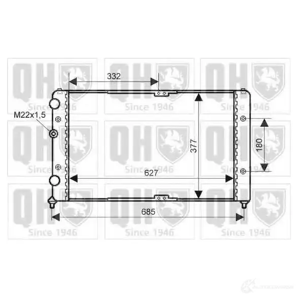 Радиатор охлаждения двигателя QUINTON HAZELL 670963 5050438008654 qer2353 H ASUD1A