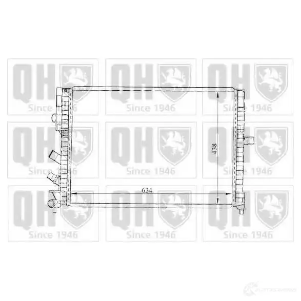 Радиатор охлаждения двигателя QUINTON HAZELL 5016593370586 qer1303 4LIL D 670026