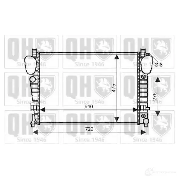 Радиатор охлаждения двигателя QUINTON HAZELL NHAZ 0 670844 5050438007466 qer2234 изображение 0