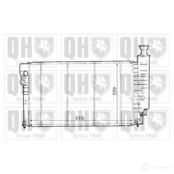 Радиатор охлаждения двигателя QUINTON HAZELL 5016593370388 qer1283 670010 YE JMI