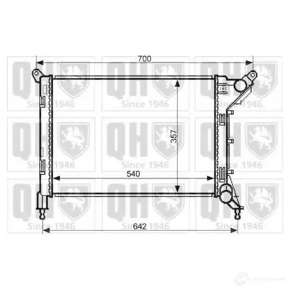 Радиатор охлаждения двигателя QUINTON HAZELL 5050438134216 671042 qer2432 PBZVF 7X изображение 0