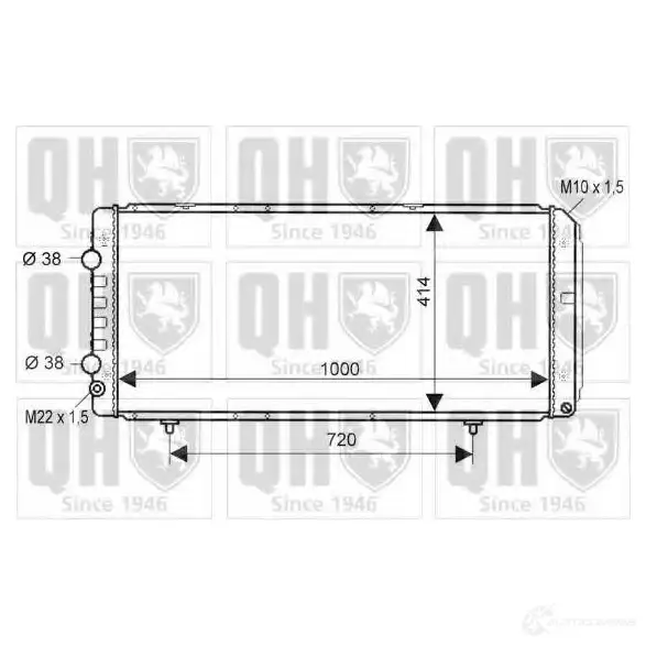 Радиатор охлаждения двигателя QUINTON HAZELL 5016593397514 1C 84U qer1512 670208