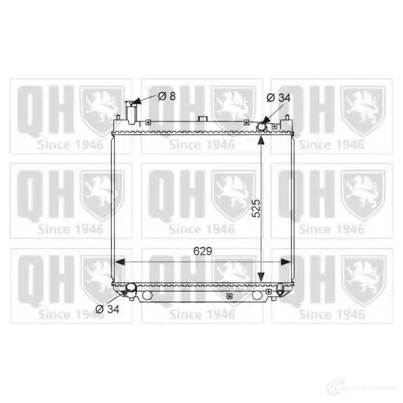 Радиатор охлаждения двигателя QUINTON HAZELL 671139 qer2529 5050438135183 MU OVQI