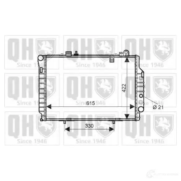 Радиатор охлаждения двигателя QUINTON HAZELL 670848 5 PWPEAM qer2238 5050438007503